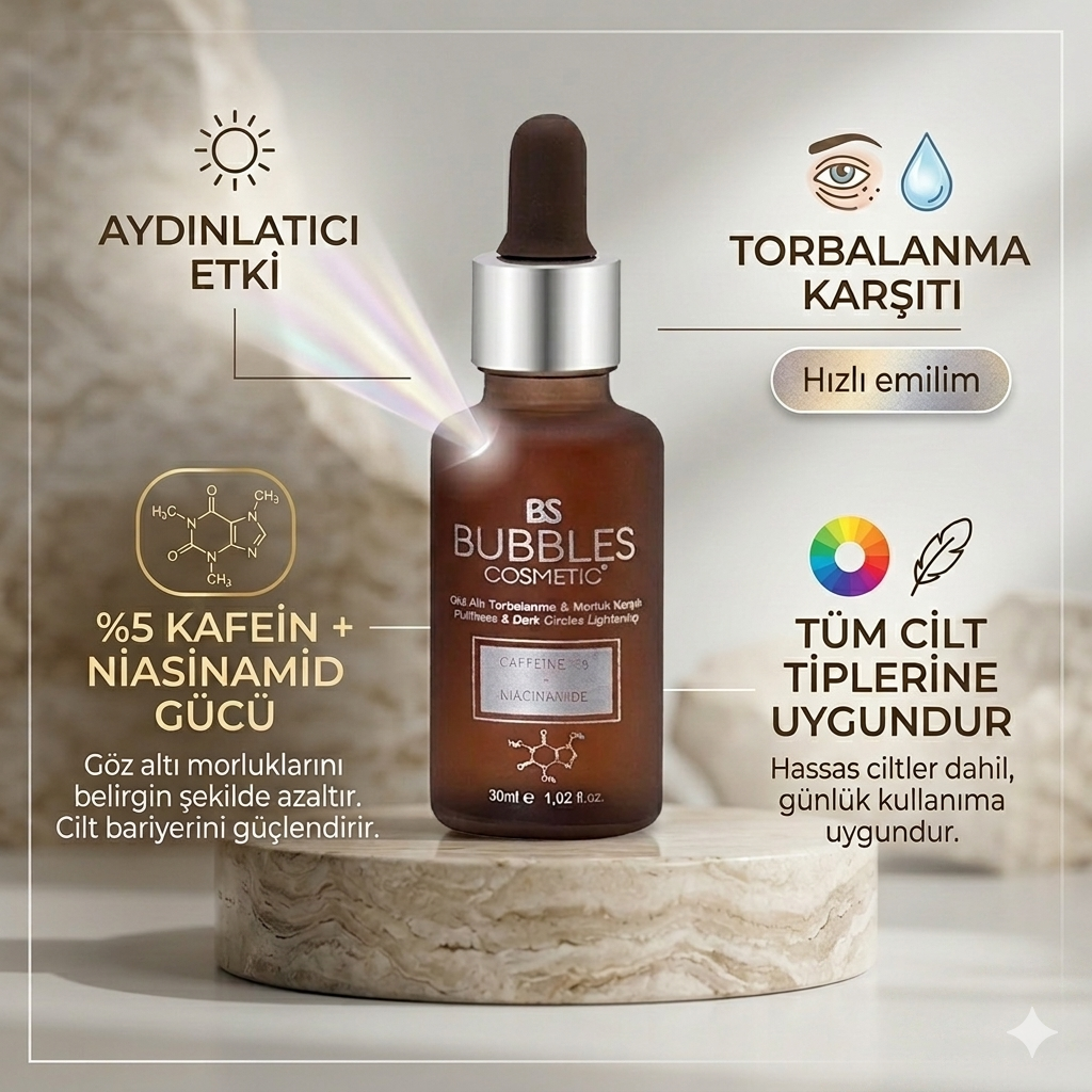 Torbalanma Ve Morluk Karşıtı Aydınlatıcı Kafein Göz Altı Serumu